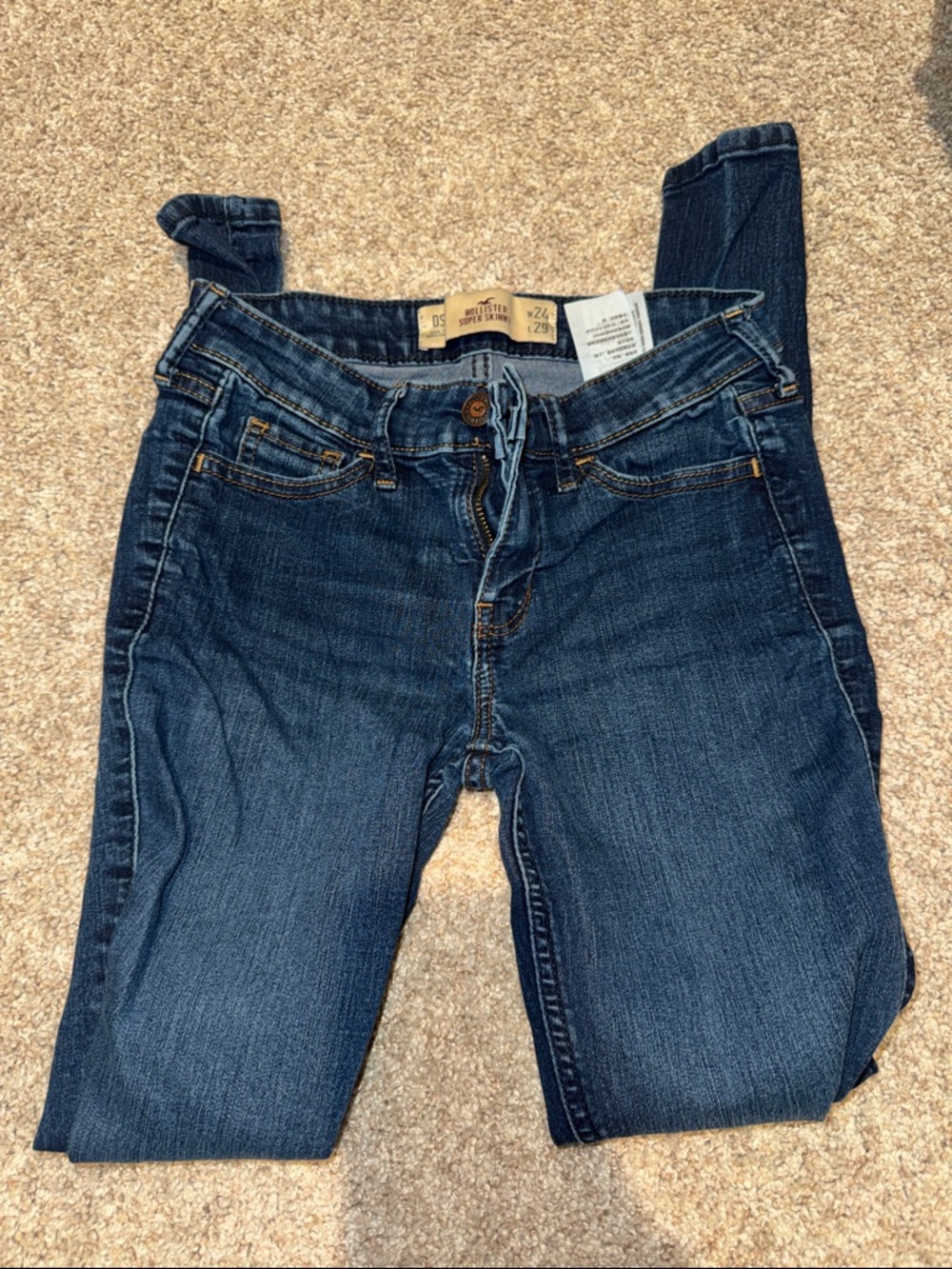 Hollister Women's Dark Blue Skinny Jeans